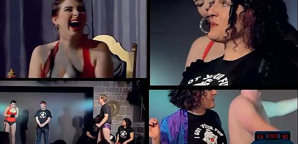  Femdom fetish comedy show with 50 shades of improvising